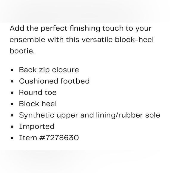 🔥NWOT Adrienne Vittadini Rudd ankle boots. Faux leather stretch upper. Sz 8 - Picture 15 of 15